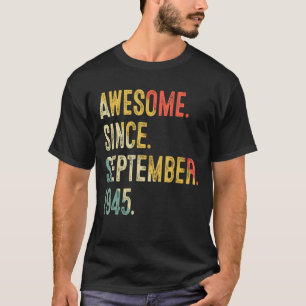 77 Jahre alt Phantastisch seit September 1945 77.  T-Shirt