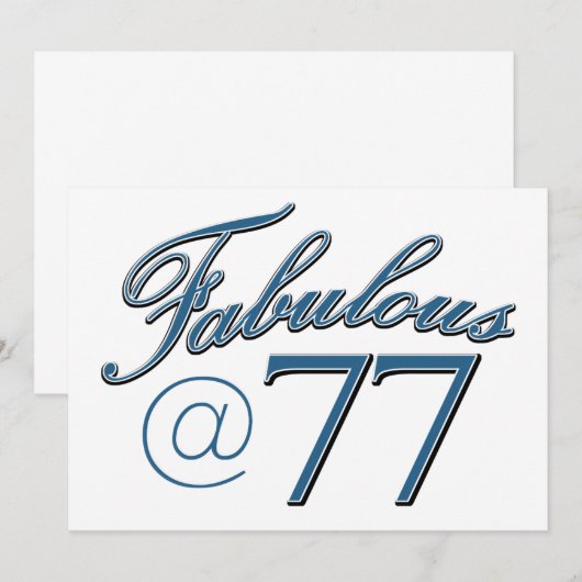 77 Jahre alte Geburtstagsdesigns (Vorne/Hinten)