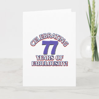 77 Jahre Alte Geburtstagsdesigns Karte