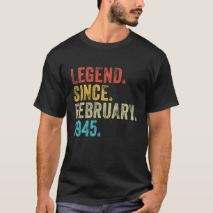 77 Jahre alte Legende seit Februar 1945 77. Geburt T-Shirt