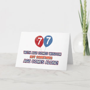 77 Jahre alte Weisheit Geburtstagsdesigns Karte