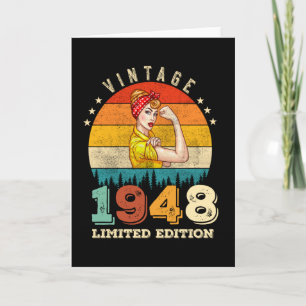 77 Jahre alter Tag 1948 Vintag 77. Geburtstagsfrau Karte