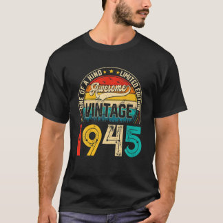 77 Jahre alter Tag Vintag 1945 Limited Edition 77. T-Shirt