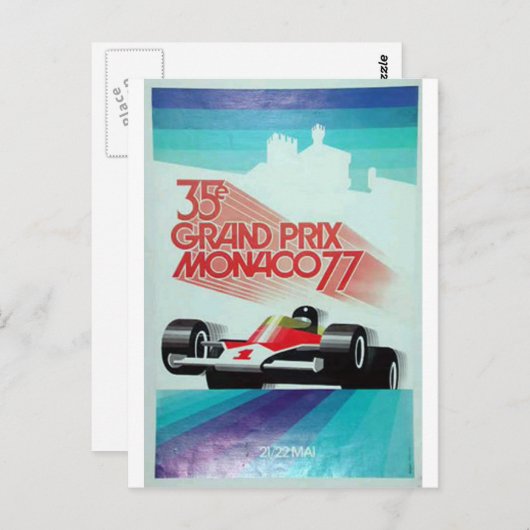 77 Monoco-Grand-Prix Postkarte (Vorne/Hinten)