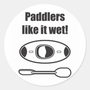 77. Paddler Runder Aufkleber