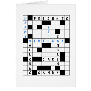 77th Birthday, Crossword Puzzle