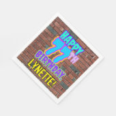 77th Birthday ~ Fun, Urban Graffiti Inspired Look Serviette (Ecke)