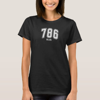 786 Miami FL Arched Athletic T-Shirt