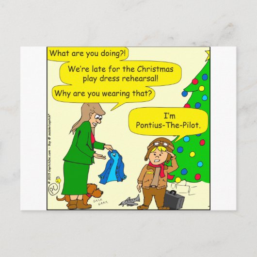 787 Pontius Pilate Cartoon Postkarte (Vorderseite)