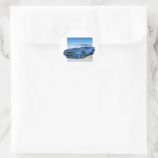 78-81 Camaro Runder Aufkleber (Tasche)
