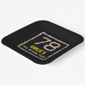 78. Geburtstag: Blumennummer, Individuelle Name, B Pappteller (Gewinkelt)