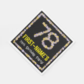 78. Geburtstag: Blumennummer, Individuelle Name, B Serviette (Ecke)