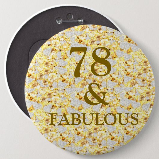 78. Geburtstag Button (Vorne & Hinten)