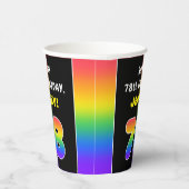 78. Geburtstag: Farbiger Regenbogen # 78, Individu Pappbecher (Rechts)