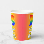 78. Geburtstag: Farbiges, lustiges Regenbogenmuste Pappbecher (Rechts)