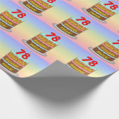 78. Geburtstag: Fun Cake and Candles + Individuell Geschenkpapier (Ecke)