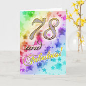 78. Geburtstag für jemanden Fabulous Karte (Gelbe Blume)