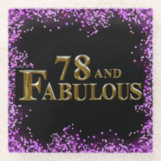 78. Geburtstag Glasuntersetzer (Vorderseite)