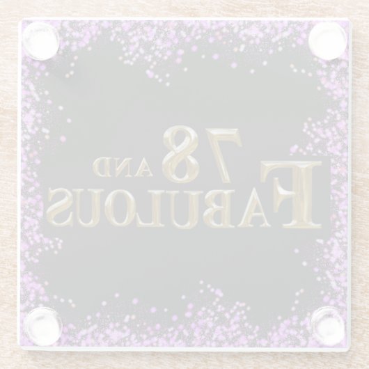 78. Geburtstag Glasuntersetzer (Rückseite)