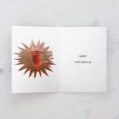 78. Geburtstag mit Wein und Kerzen Karte (Innenseite)