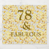 78. Geburtstag Schaumweinetikett (Einzelnes Label)