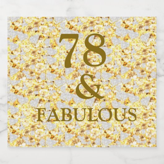 78. Geburtstag Schaumweinetikett (Einzelnes Label)