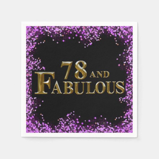 78. Geburtstag Serviette (Vorderseite)