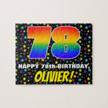 78. Geburtstag — Spaß, farbenfrohe Sternenweltenmu