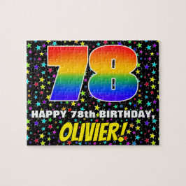 78. Geburtstag — Spaß, farbenfrohe Sternenweltenmu Puzzle