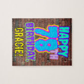 78. Geburtstag ~ Spaß, Urban Graffiti Inspiriert L Puzzle (Horizontal)