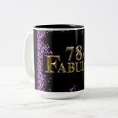 78. Geburtstag Zweifarbige Tasse (Vorderseite Links)