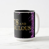 78. Geburtstag Zweifarbige Tasse (VorderseiteRechts)