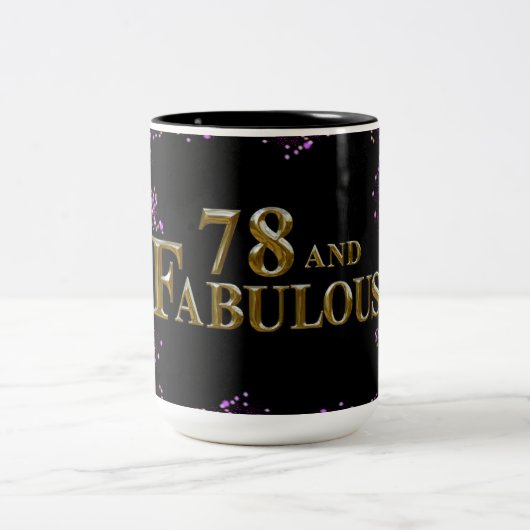 78. Geburtstag Zweifarbige Tasse (Mittel)