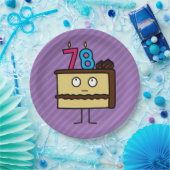 78. Geburtstags-Kuchen mit Kerzen Pappteller (Party)