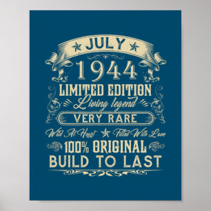78. Geburtstagsgeschenke 78 Jahre alt Retro Vintag Poster