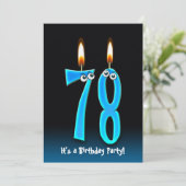 78. Geburtstagsparty Einladung (Stehend Vorderseite)