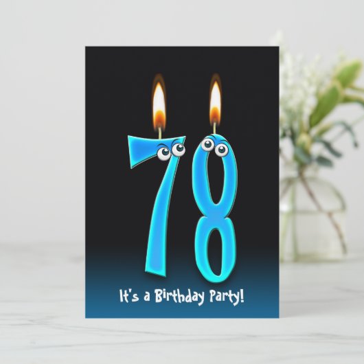 78. Geburtstagsparty Einladung (Stehend Vorderseite)