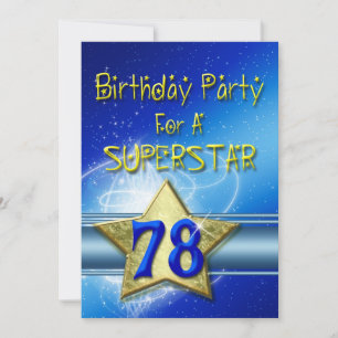 78. Geburtstagsparty Einladung für einen Superstar