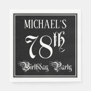 78. Geburtstagsparty — Extravagantes Script + Indi Serviette