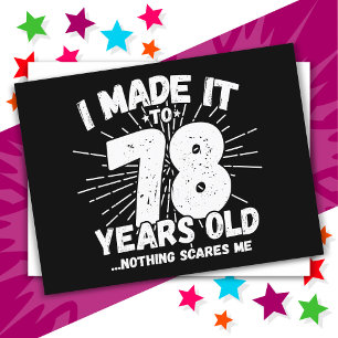 78 Jahre alter sarkastischer Meme lustiger 78. Geb Postkarte