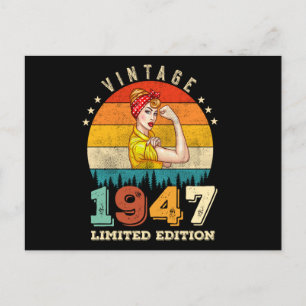 78 Jahre alter Tag 1947 Vintag 78. Geburtstagsfrau Postkarte