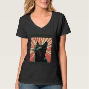 78 Jahre altes Geschenk Vintag 1947 Katze über 78. T-Shirt