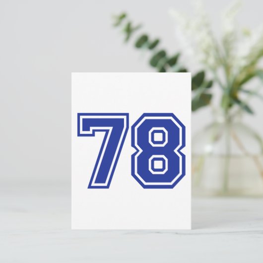 78 - Nummer Postkarte (Stehend Vorderseite)