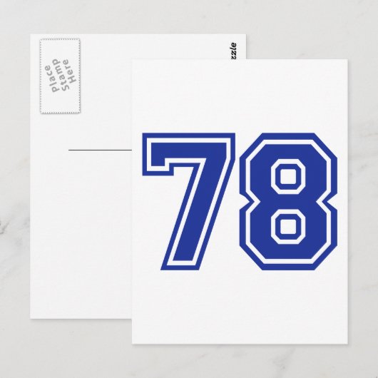78 - Nummer Postkarte (Vorne/Hinten)