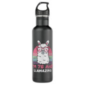 78th Birthday Llamazing Llama 78 Year Old Birthday Edelstahlflasche (Vorderseite)