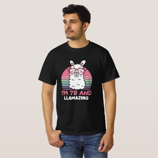 78th Birthday Llamazing Llama 78 Year Old Birthday T-Shirt (Vorne ganz)