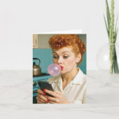 78th Birthday Lucille Ball Texting On a Cell Phone Karte (Vorderseite)