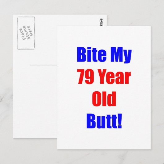 79 Bite meinen Hintern Postkarte (Vorne/Hinten)
