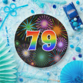 79. Event - Spaß, farbenfroh, kühl, Regenbogen 79 Pappteller (Party)