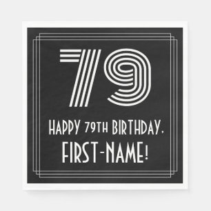 79. Geburtstag: Art Deco Inspiriert Look "79" + Na Serviette